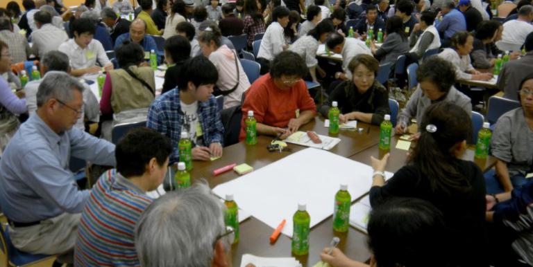 The community can play a key role in post-disaster recovery and reconstruction. Photo credit: Higashi Matsushima City.