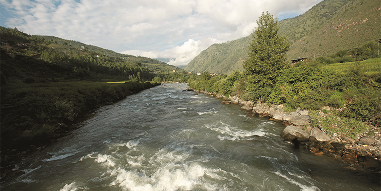 This river runs through the capital city of Thimphu and forms the Wangchhu Basin. Photo credit: ADB.