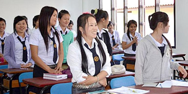 Scholarships for female students help them prepare for a career in the water and sanitation sector. Photo credit: Ministry of Public Works and Transport, Lao PDR.