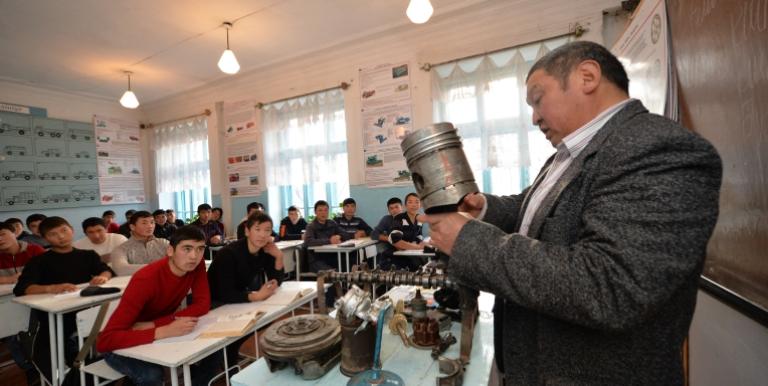 Students attending vocational schools in Karakol, Kyrgz Republic. Photo credit: ADB.