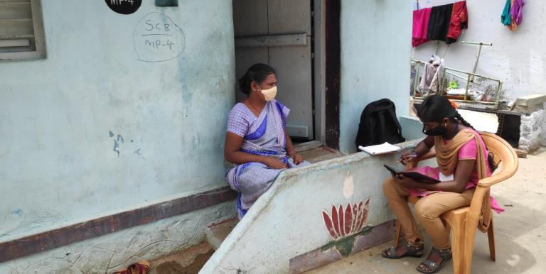 Tablet-based surveys were undertaken for the project in Tamil Nadu, India. Photo credit: Economic Perspectives Consulting (EPC) Private Limited, Chennai.