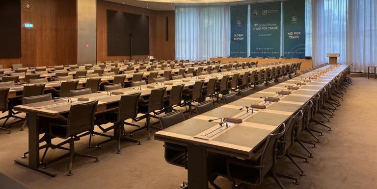 Multilateral trade negotiations are held at the World Trade Organization. Photo credit: Kenji Takamiya.