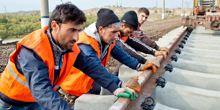 Rationalizing Azerbaijan Railway’s workforce was part of reforms to improve rail services in the country. Photo credit: ADB.