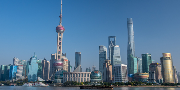 Skyscrapers dominate the skyline in Shanghai, a commercial and financial hub in the People’s Republic of China. Photo: ADB.