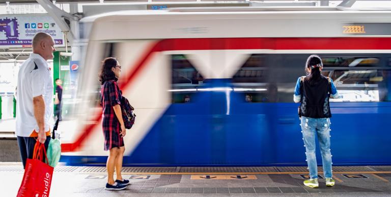 Smart systems can help passengers by providing real-time train schedules. Photo exclusively licensed to ADB until 2021.