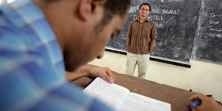 Education can help drive growth in productivity by spurring innovation and improving labor skills. Photo credit: ADB.
