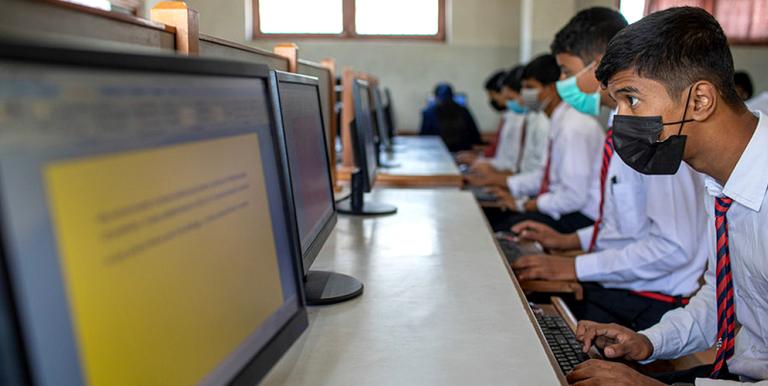 Supplemental learning material can be provided through an online system. Photo credit: ADB.