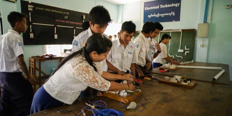 Weak learning pathways in Myanmar’s education system impede student progress. Photo credit: Eric Sales/ADB.