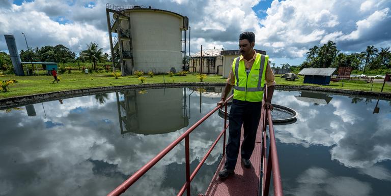 Fast-growing cities must keep up with the needs of an increasing population, such as for basic services like clean water and sanitation facilities. Photo credit: ADB.