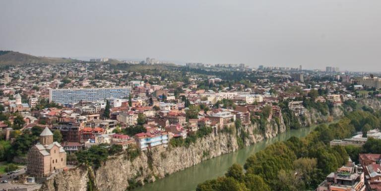 Tbilisi, the capital of Georgia. The country’s vision is to leverage its strategic location and develop its capital city Tbilisi as a transport and logistics hub. Photo credit: Daro Sulakauri/ADB.