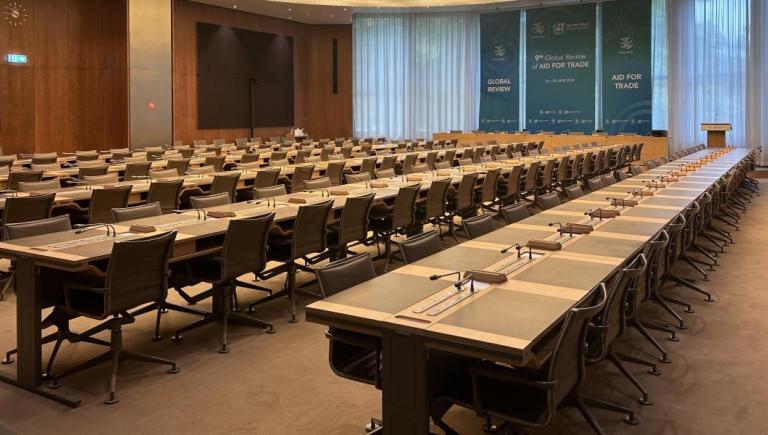 Multilateral trade negotiations are held at the World Trade Organization. Photo credit: Kenji Takamiya.